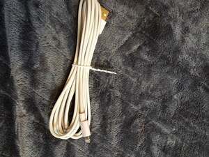 White USB-A to Lightning Charging Cable